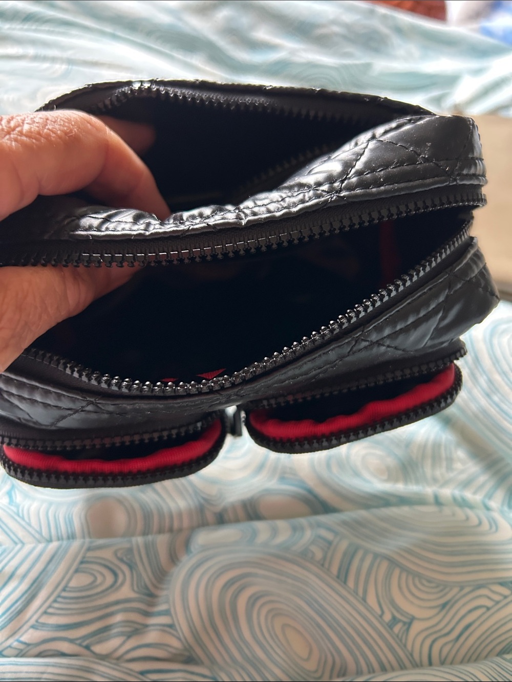 MZ Wallace black lacquer Cosmetic Bag. Excellent - Picture 4 of 11